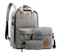Mochila Multifuncional Con Cargador Usb 3 Piezas