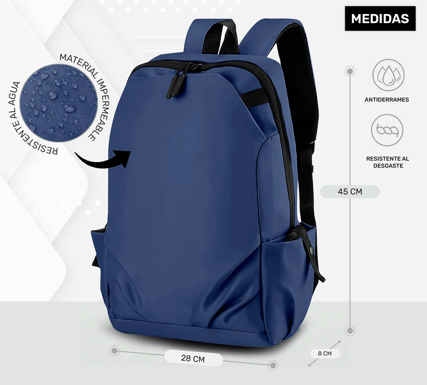 Mochila Escolar Oxford Superligera E Impermeable