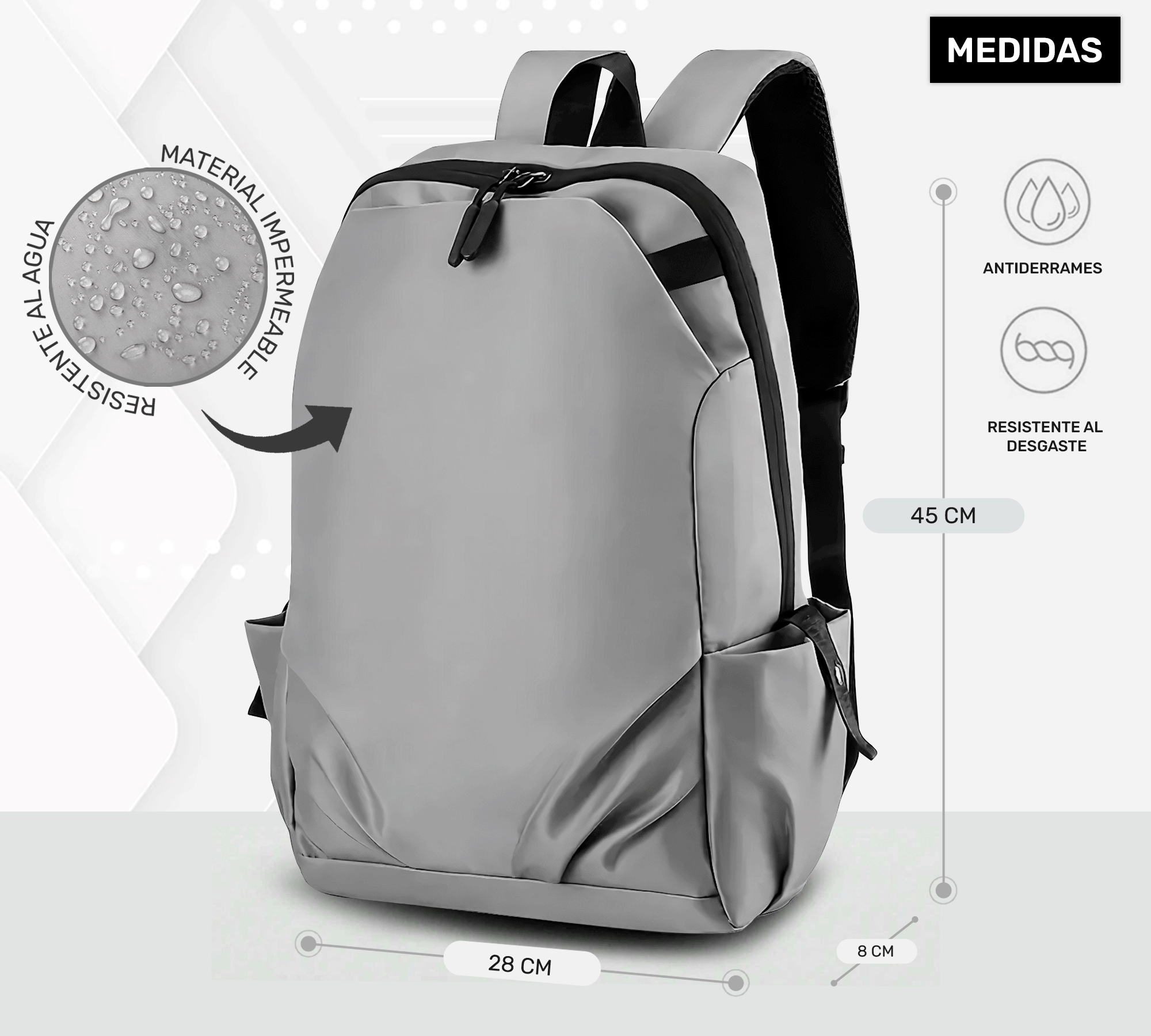 Mochila Escolar Oxford Superligera E Impermeable