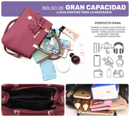 Bolso de Mano Con Llavero Decorativo & Diseño Sofisticado