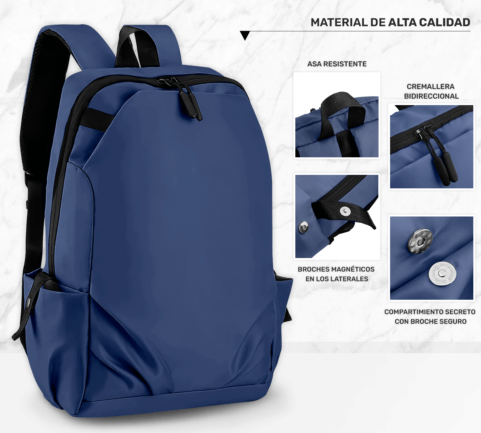 Mochila Escolar Oxford Superligera E Impermeable