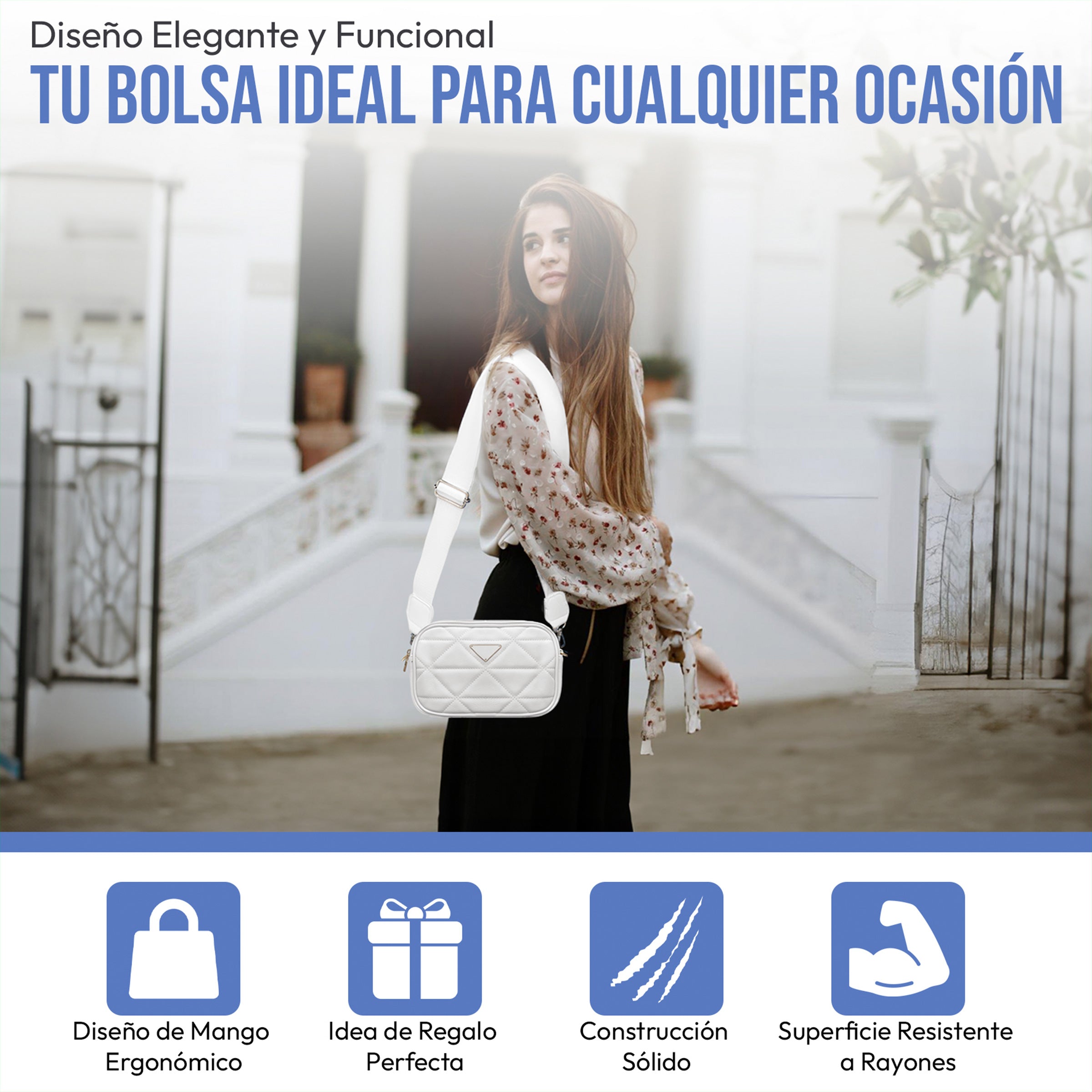Mini Bolso Moderno Con Correa Ajustable & Diseño Versátil