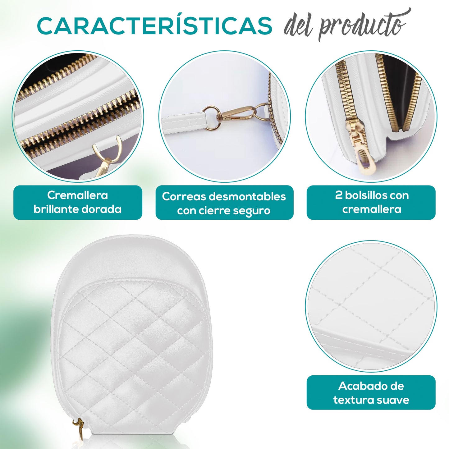Bolso Ligero Con Organización Inteligente & Correa Desmontable