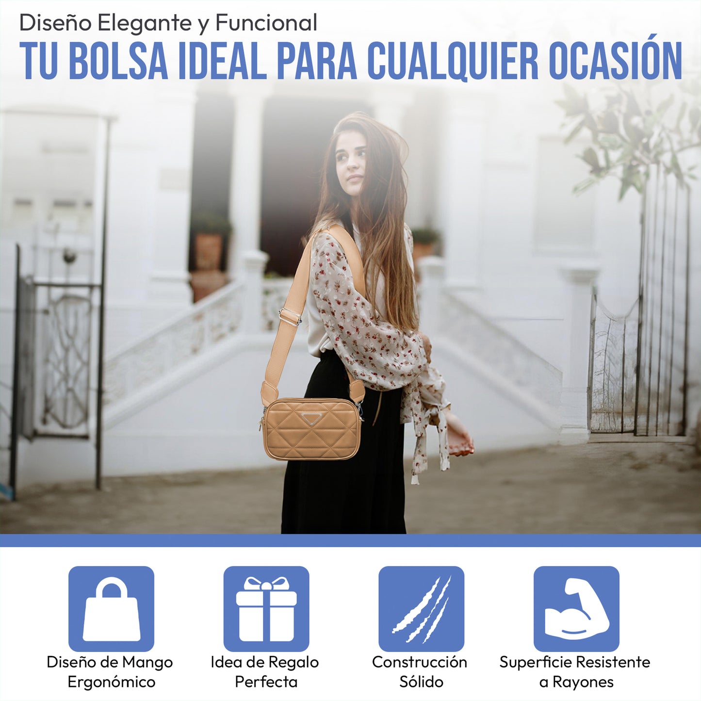 Mini Bolso Moderno Con Correa Ajustable & Diseño Versátil