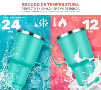 Vaso Térmico De Acero Inoxidable Con Mango 30oz