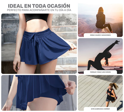 Falda Licra Deportiva Para Dama Tenis Fitness