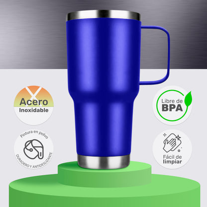 Vaso Térmico De Acero Inoxidable Con Mango 30oz