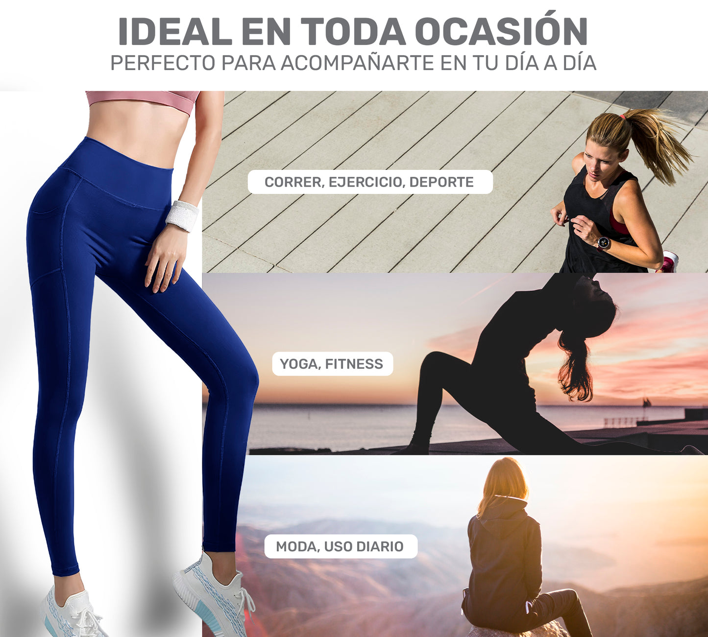 Leggings Yoga Fit Con Bolsillo Funcional & Tejido Respirable