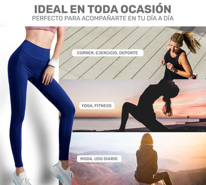 Leggings Yoga Fit Con Bolsillo Funcional & Tejido Respirable