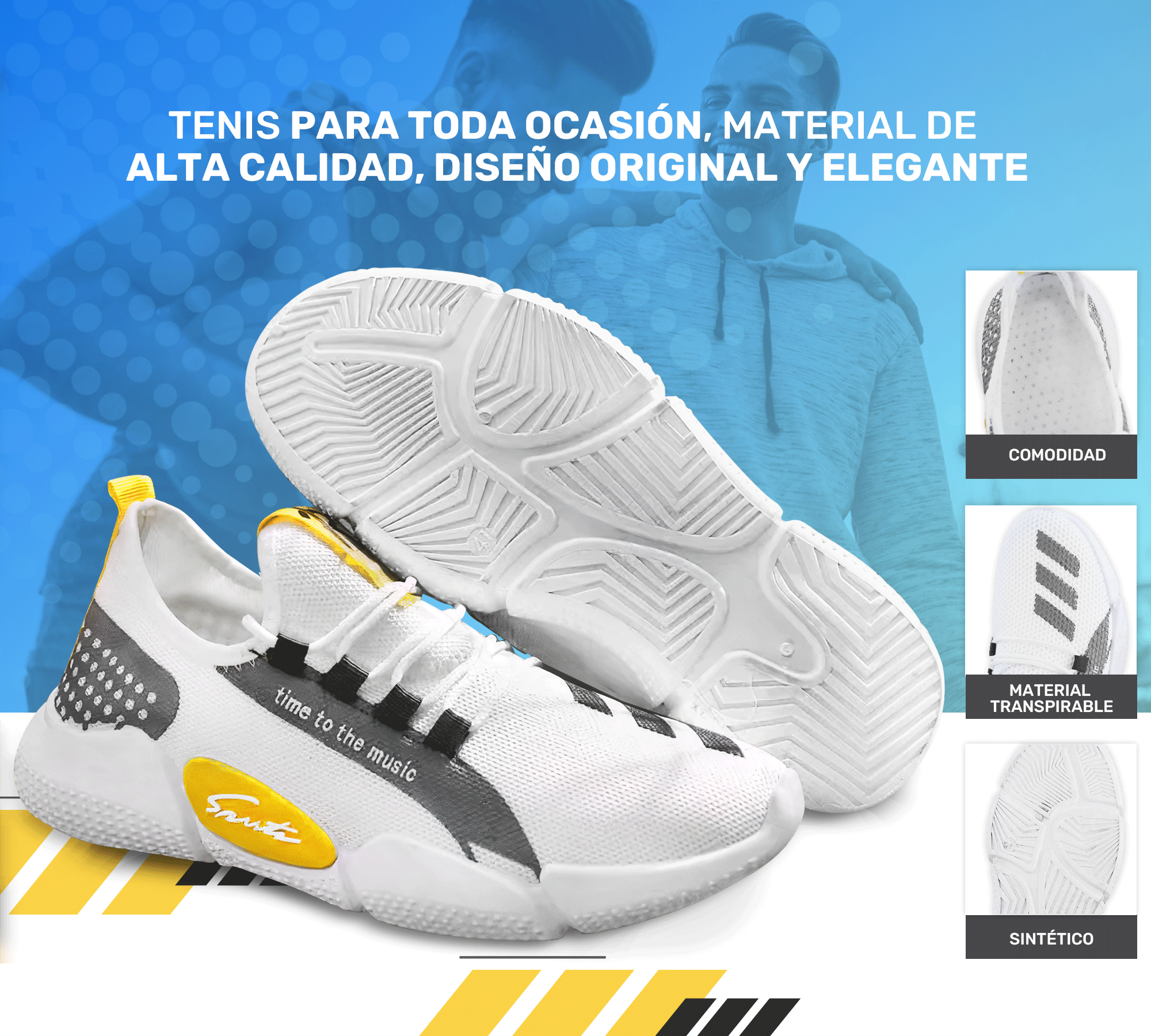 Tenis Sport Casual Hombre – Alta Comodidad & Diseño Moderno