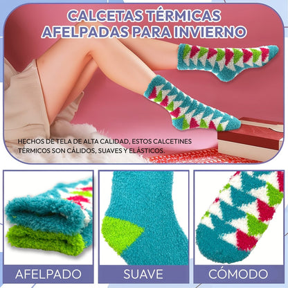 2 Pares Comfort Soft - Calcetas Térmicas Afelpadas para Uso Diario - ONDASHOPMX