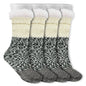 4 Pack De Calcetines Con Doble Tejido & Suela Antiderrapante - Interior Aterciopelado De Felpa - ONDASHOPMX