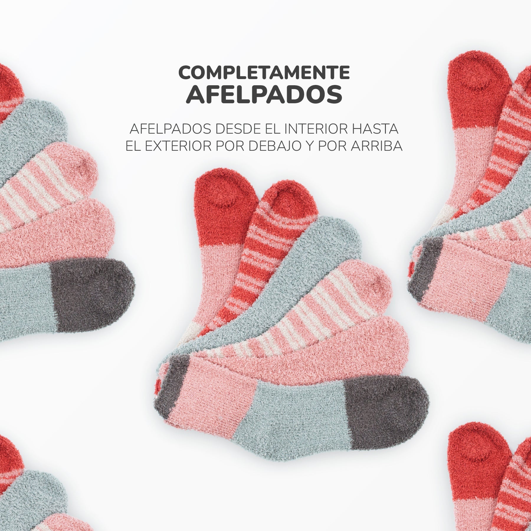 6 Pares De Calcetines Para Mujer Invernales Poliéster, Calcetín Térmico