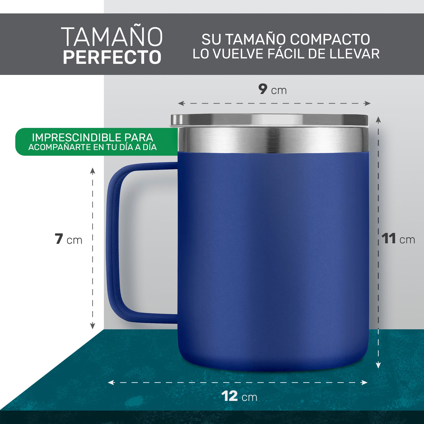 Taza Termica Para Café Doble Capa, Vaso Con Tapa Antiderrame Ideal Para Diferentes Liquidos 12oz