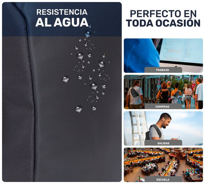 Bandolera Bolso De Pecho Impermeable Con Carga Usb - ONDASHOPMX