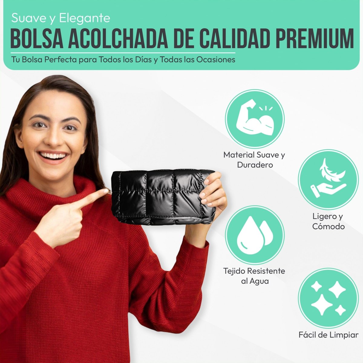 Bolsa Casual Con Correa Ajustable & Diseño Ergonómico - ONDASHOPMX