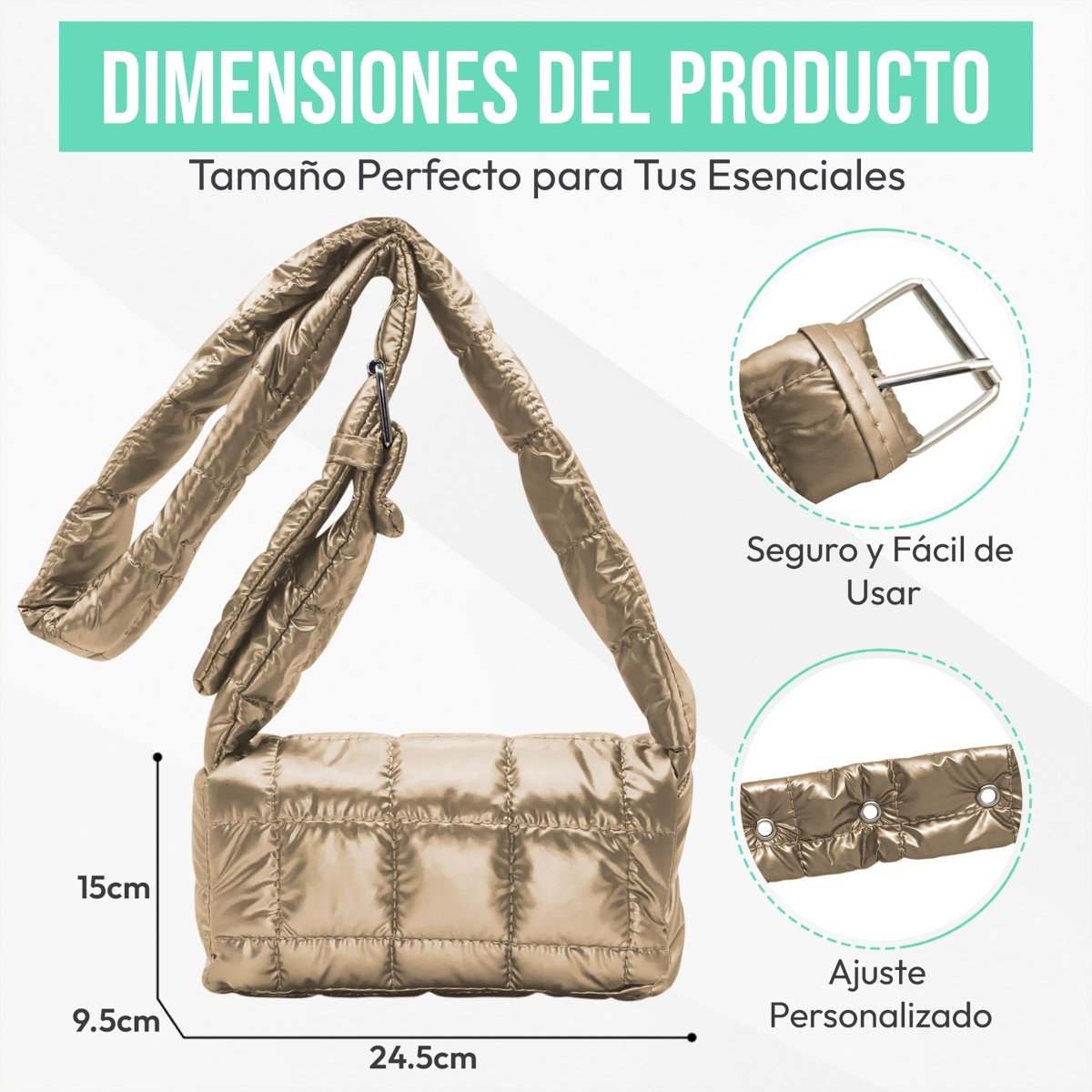 Bolsa Casual Con Correa Ajustable & Diseño Ergonómico - ONDASHOPMX