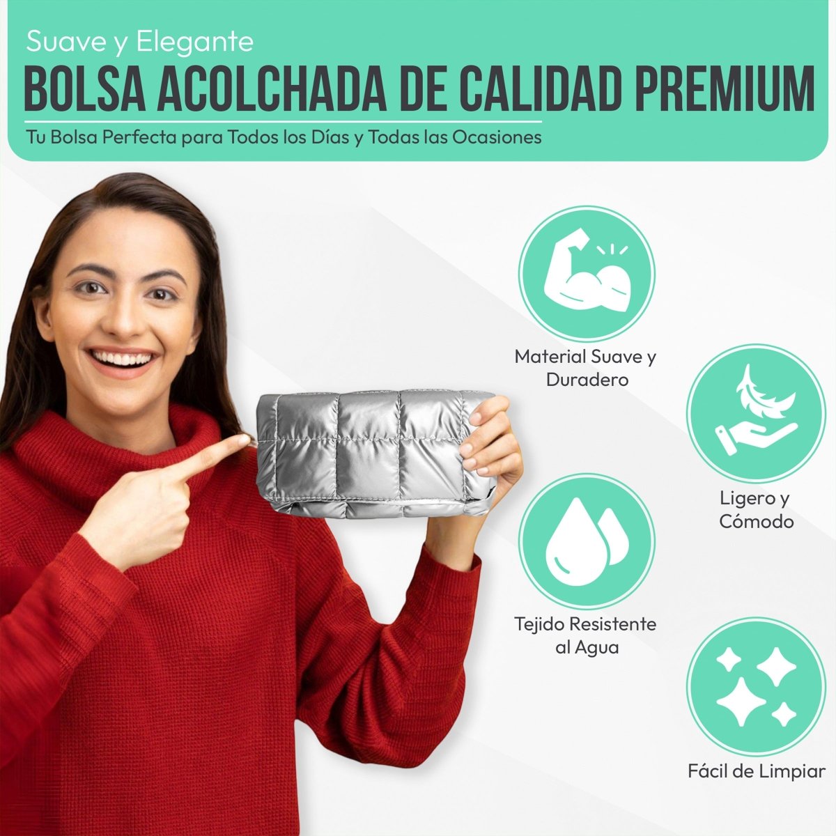 Bolsa Casual Con Correa Ajustable & Diseño Ergonómico - ONDASHOPMX