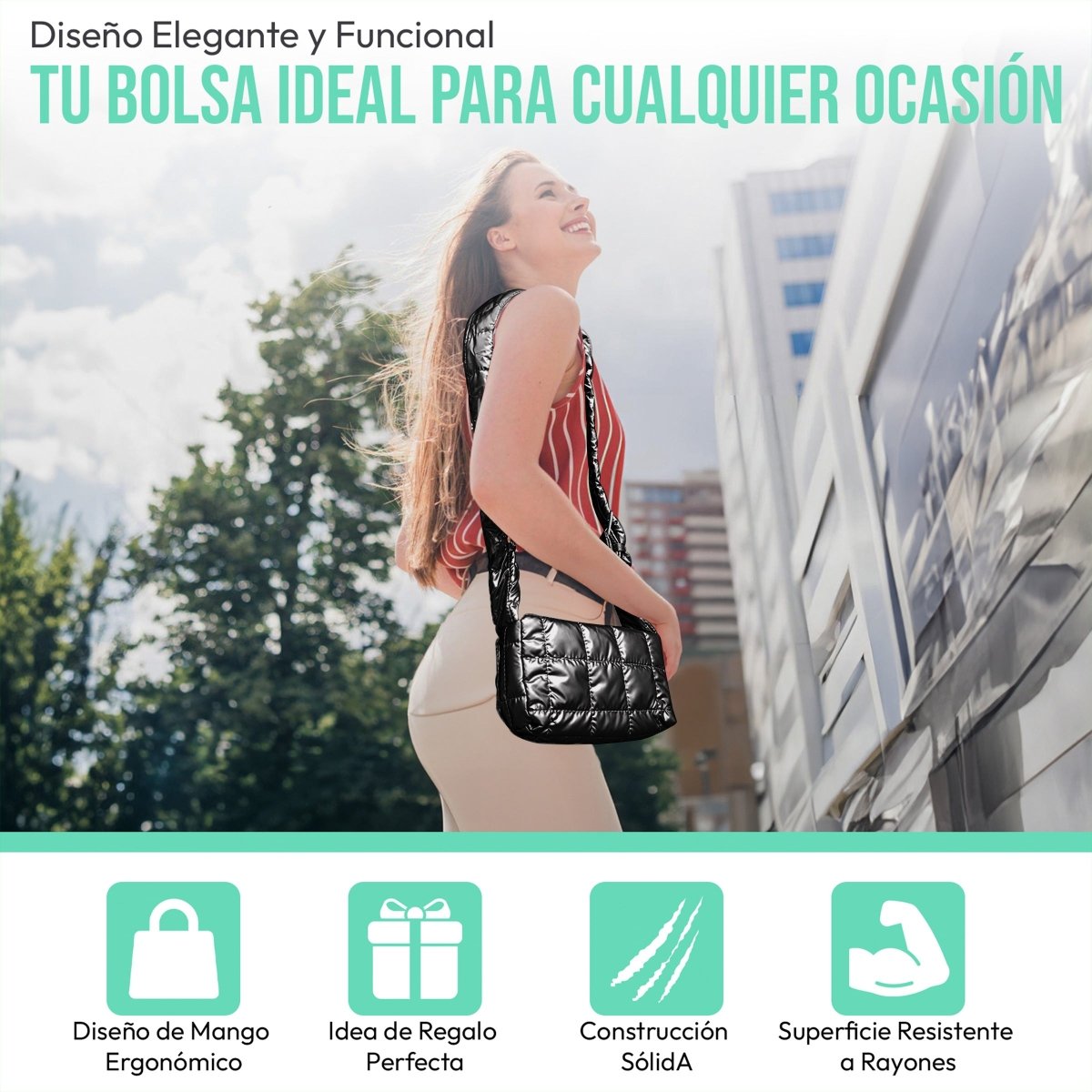 Bolsa Casual Con Correa Ajustable & Diseño Ergonómico - ONDASHOPMX