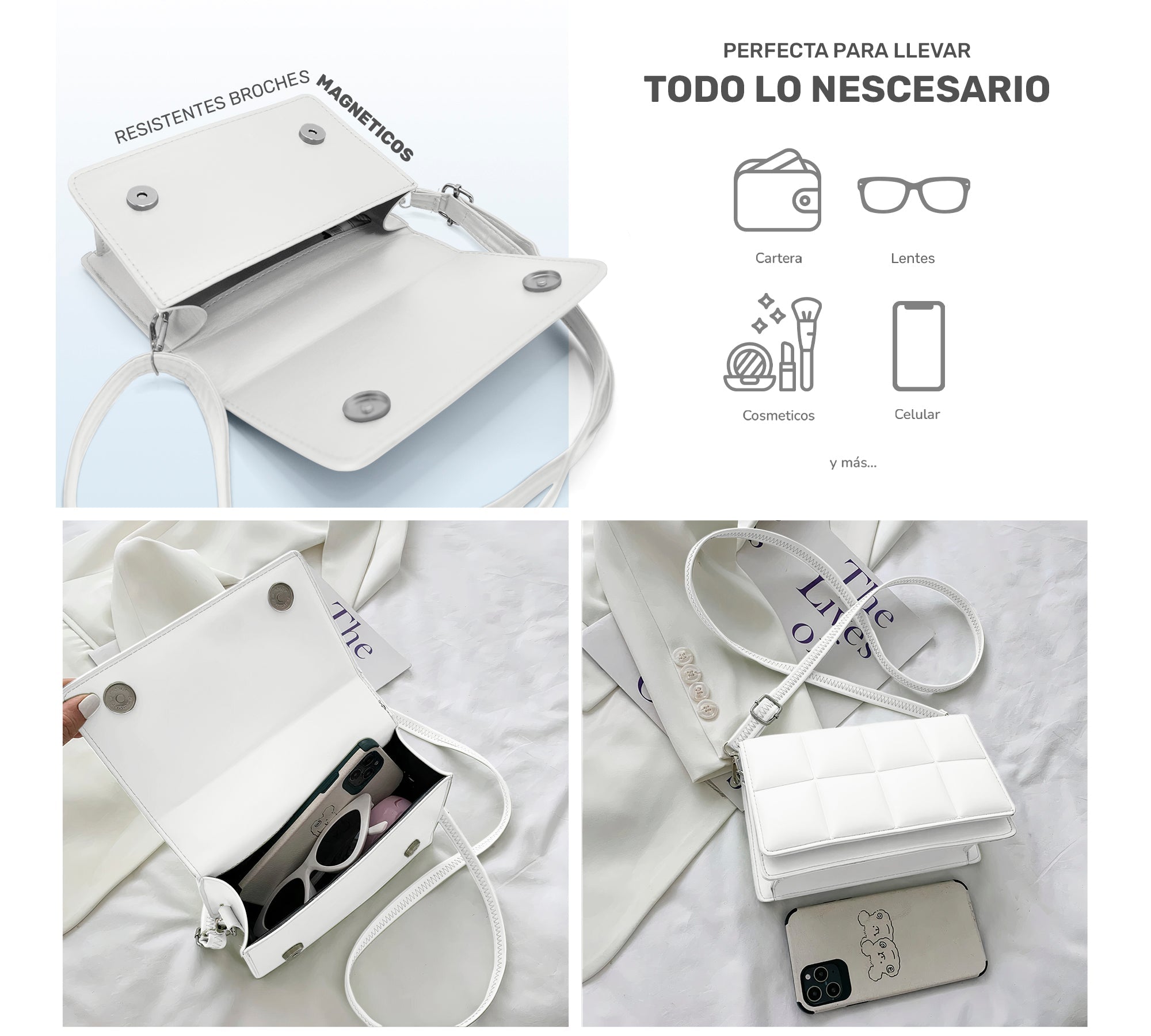 Bolsa Crossbody Mujer, Bolsa Al Hombro De Bandolera - ONDASHOPMX