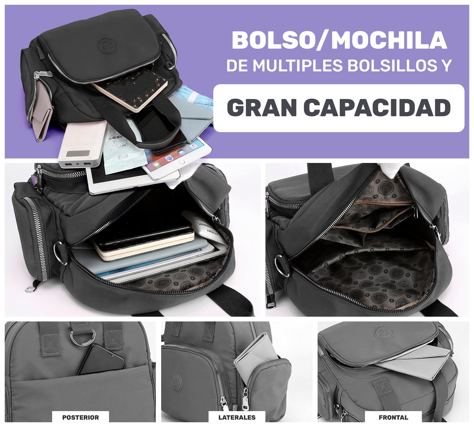 Bolsa Crossbody Para Mujer, Mochila Cruzada Para Dama - ONDASHOPMX