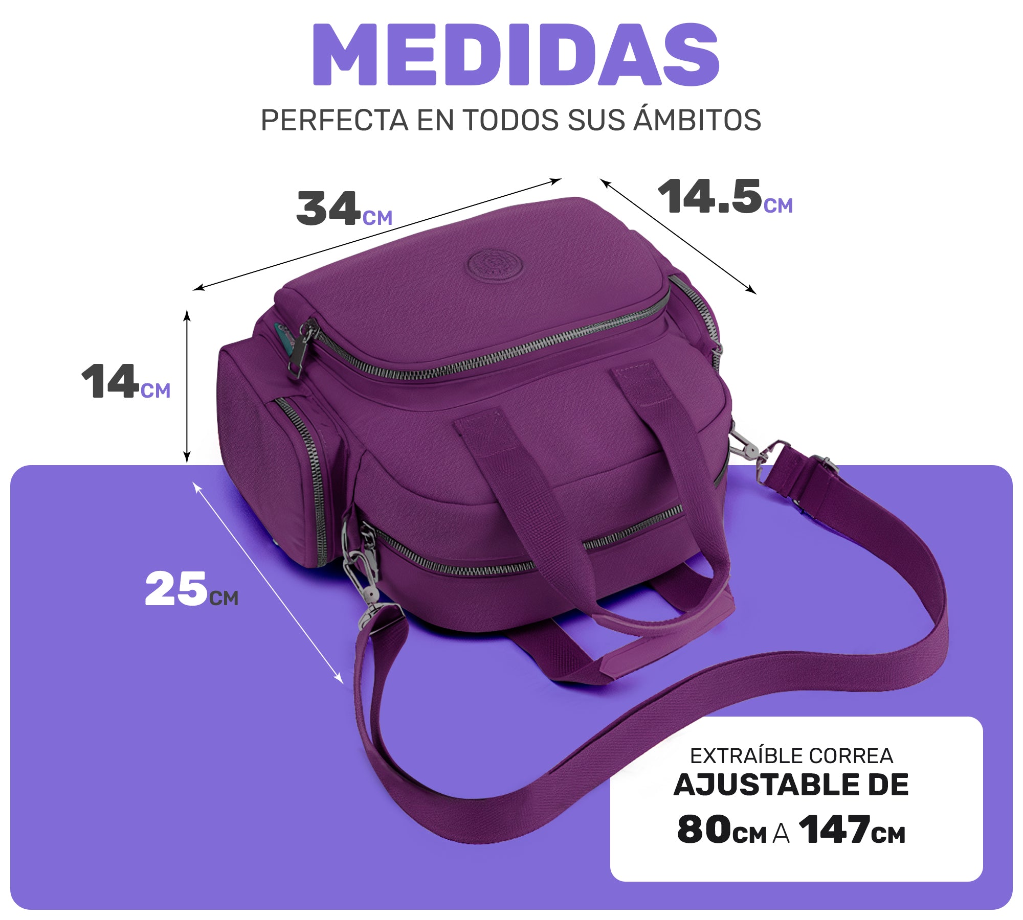 Bolsa Crossbody Para Mujer, Mochila Cruzada Para Dama - ONDASHOPMX