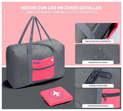 Bolsa de Viaje Plegable Impermeable – Ligera, Compacta & Apta para Avión - ONDASHOPMX