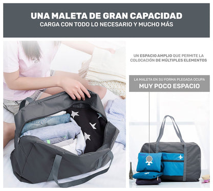 Bolsa de Viaje Plegable Impermeable – Ligera, Compacta & Apta para Avión - ONDASHOPMX