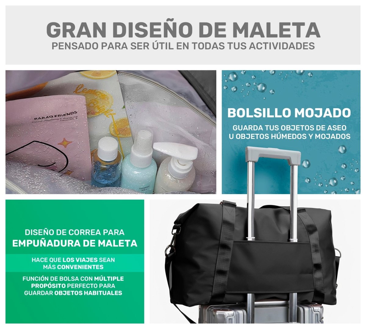Bolsa Para Viaje Con Asa Para Sostener En La Maleta - ONDASHOPMX