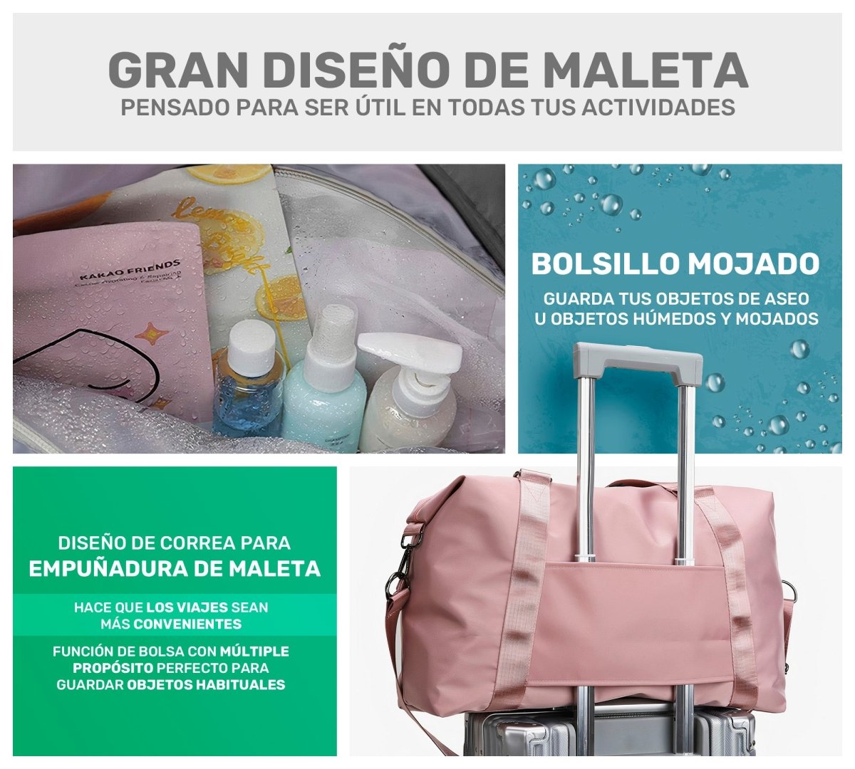 Bolsa Para Viaje Con Asa Para Sostener En La Maleta - ONDASHOPMX