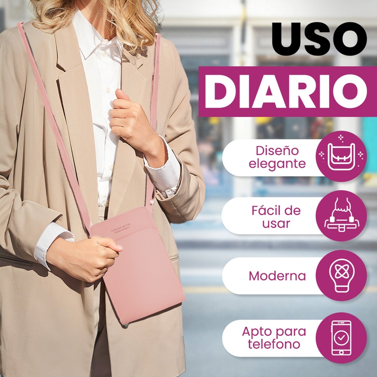 Bolsa Tipo Crossbody Para Teléfono & Accesorios Diarios - ONDASHOPMX
