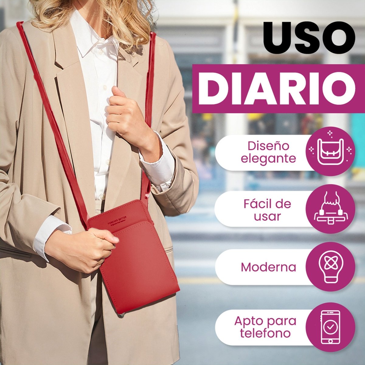 Bolsa Tipo Crossbody Para Teléfono & Accesorios Diarios - ONDASHOPMX