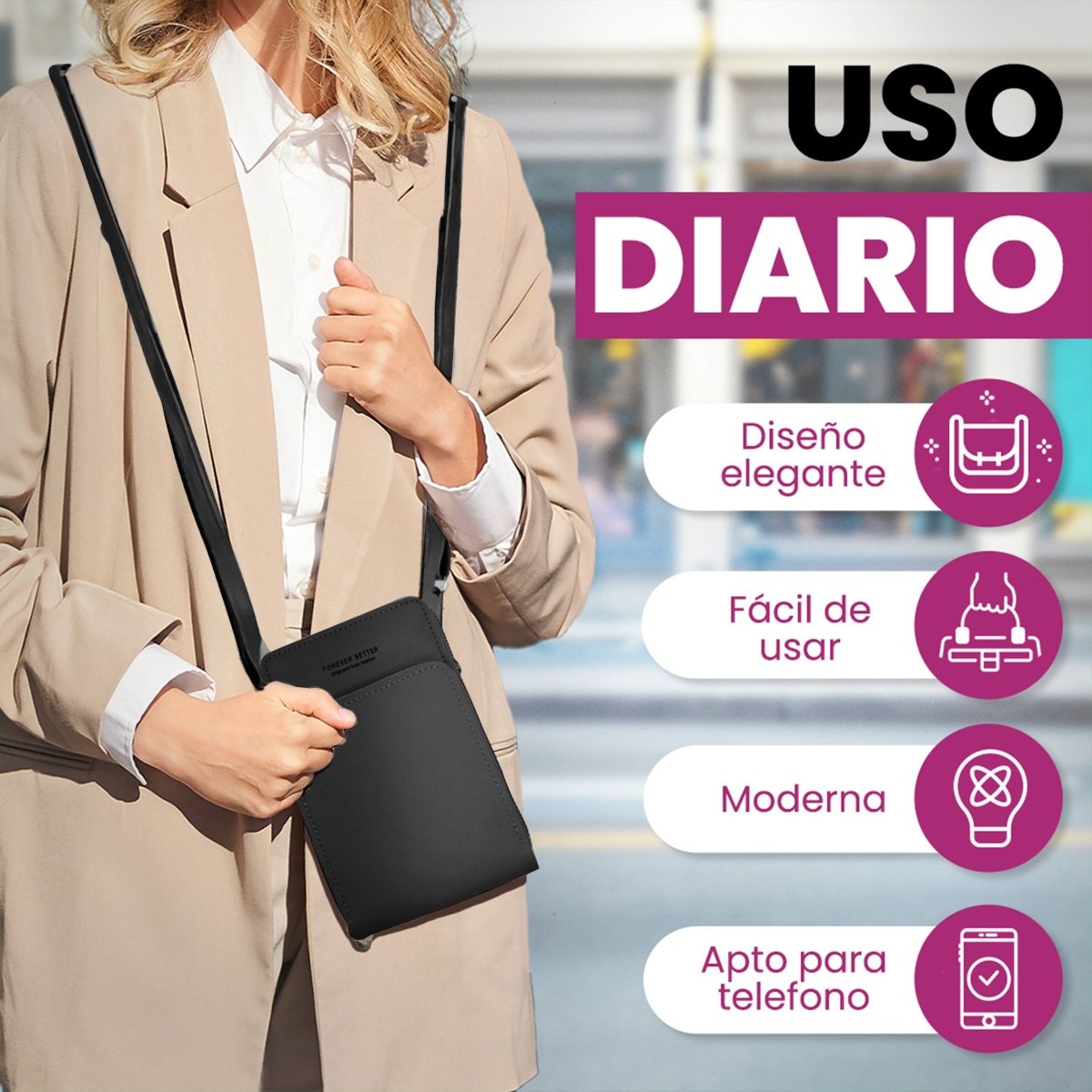 Bolsa Tipo Crossbody Para Teléfono & Accesorios Diarios - ONDASHOPMX