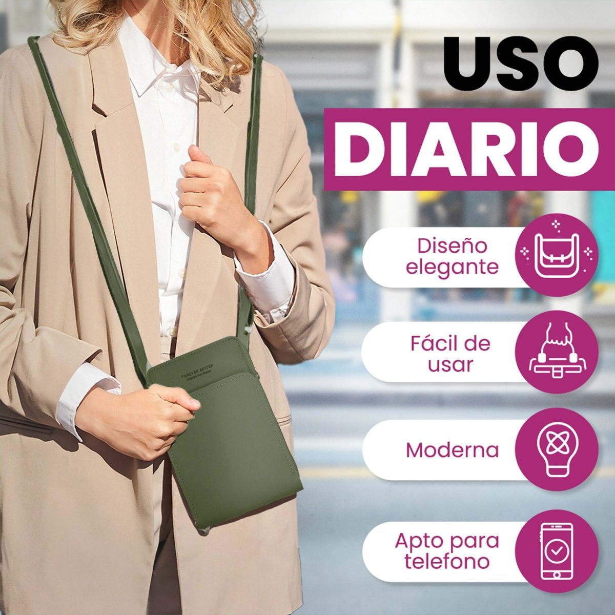 Bolsa Tipo Crossbody Para Teléfono & Accesorios Diarios - ONDASHOPMX