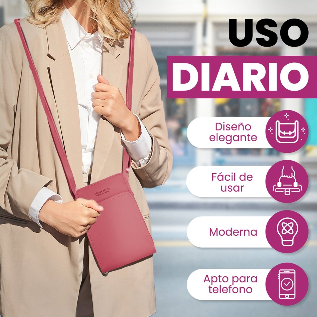 Bolsa Tipo Crossbody Para Teléfono & Accesorios Diarios - ONDASHOPMX