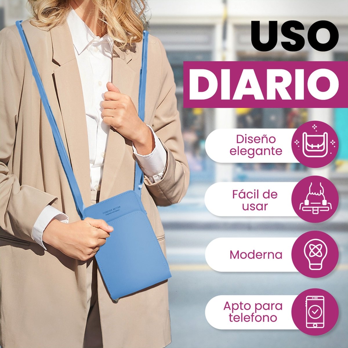 Bolsa Tipo Crossbody Para Teléfono & Accesorios Diarios - ONDASHOPMX