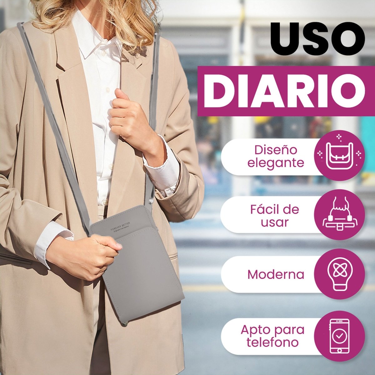 Bolsa Tipo Crossbody Para Teléfono & Accesorios Diarios - ONDASHOPMX