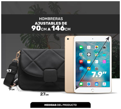 Bolso Compacto Con Diseño Acolchado & Correa Ajustable De Alta Calidad - ONDASHOPMX