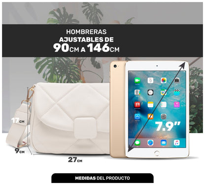 Bolso Compacto Con Diseño Acolchado & Correa Ajustable De Alta Calidad - ONDASHOPMX