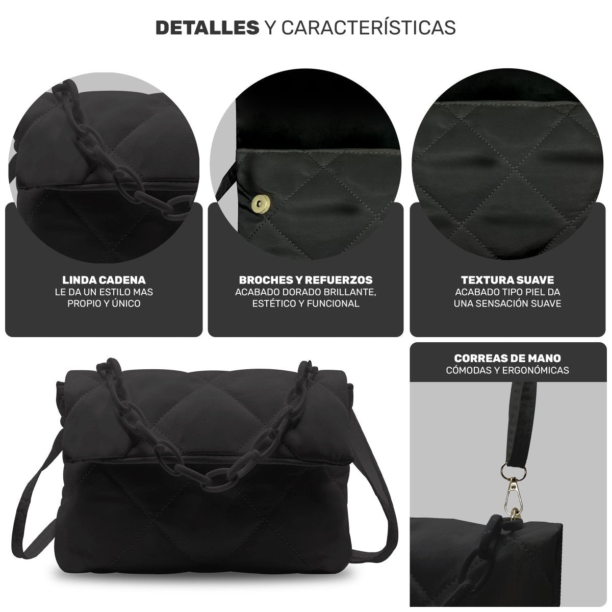 Bolso Con Correa Ajustable & Diseño Sofisticado Para El Día A Día - ONDASHOPMX