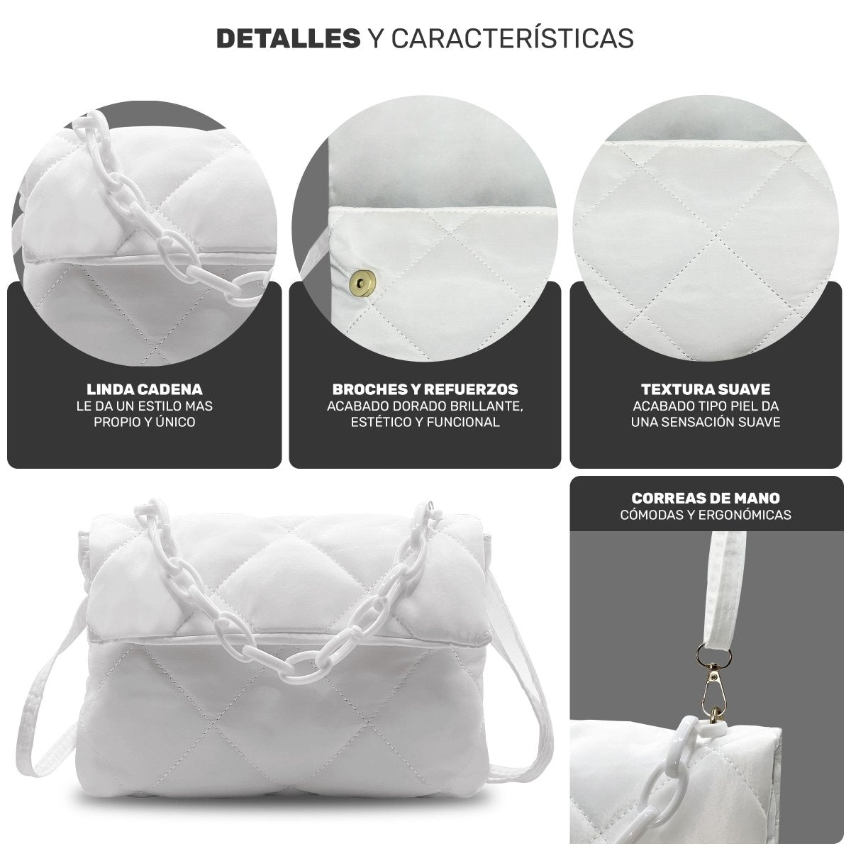 Bolso Con Correa Ajustable & Diseño Sofisticado Para El Día A Día - ONDASHOPMX