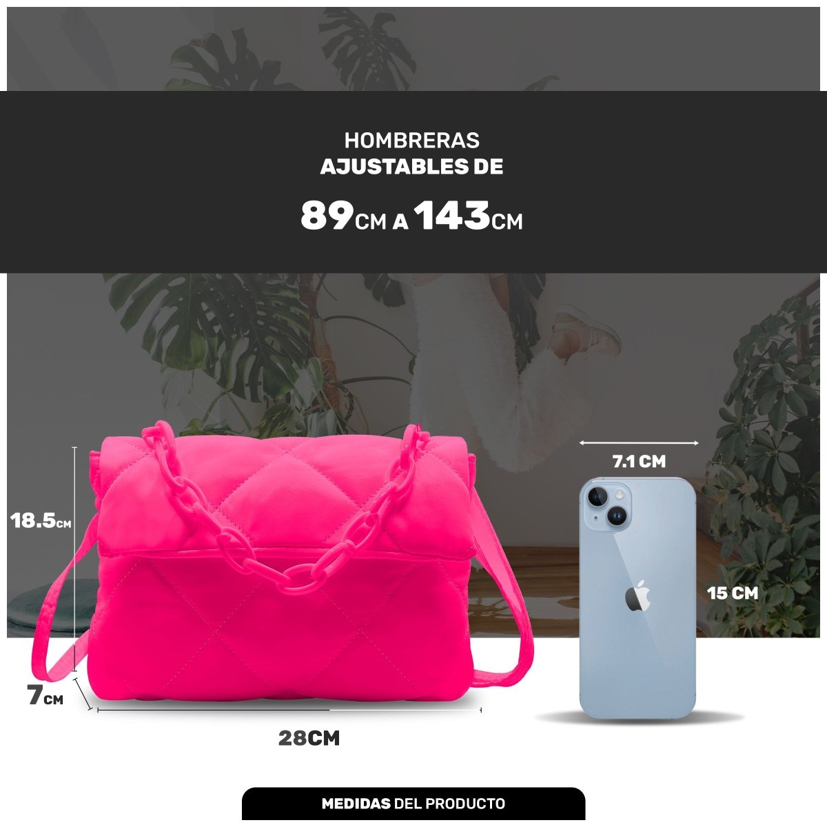 Bolso Con Correa Ajustable & Diseño Sofisticado Para El Día A Día - ONDASHOPMX