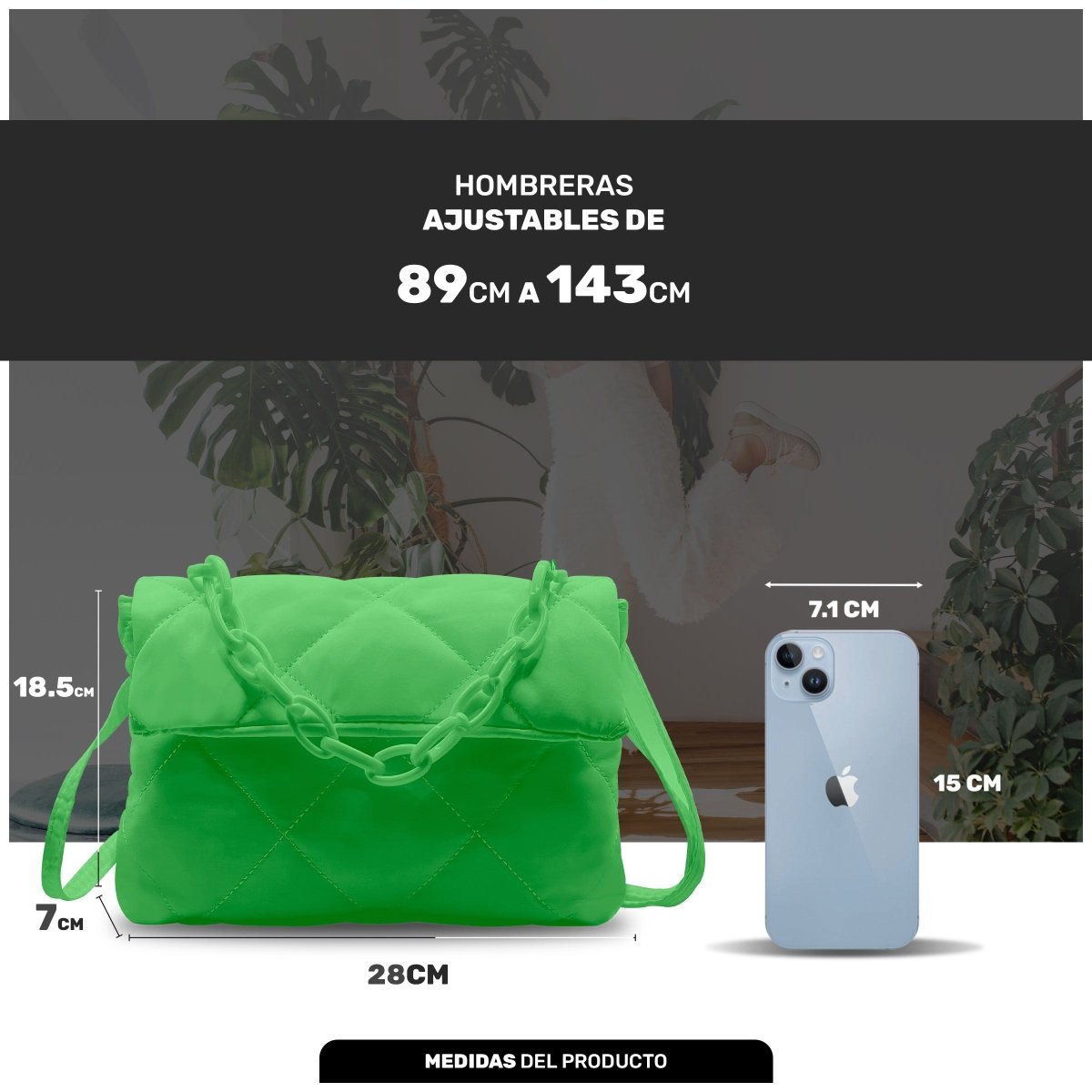 Bolso Con Correa Ajustable & Diseño Sofisticado Para El Día A Día - ONDASHOPMX
