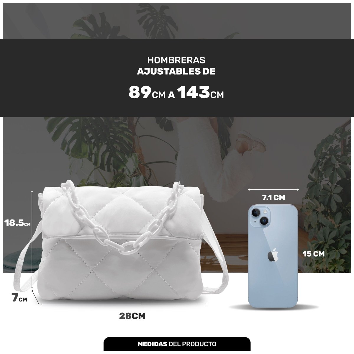 Bolso Con Correa Ajustable & Diseño Sofisticado Para El Día A Día - ONDASHOPMX