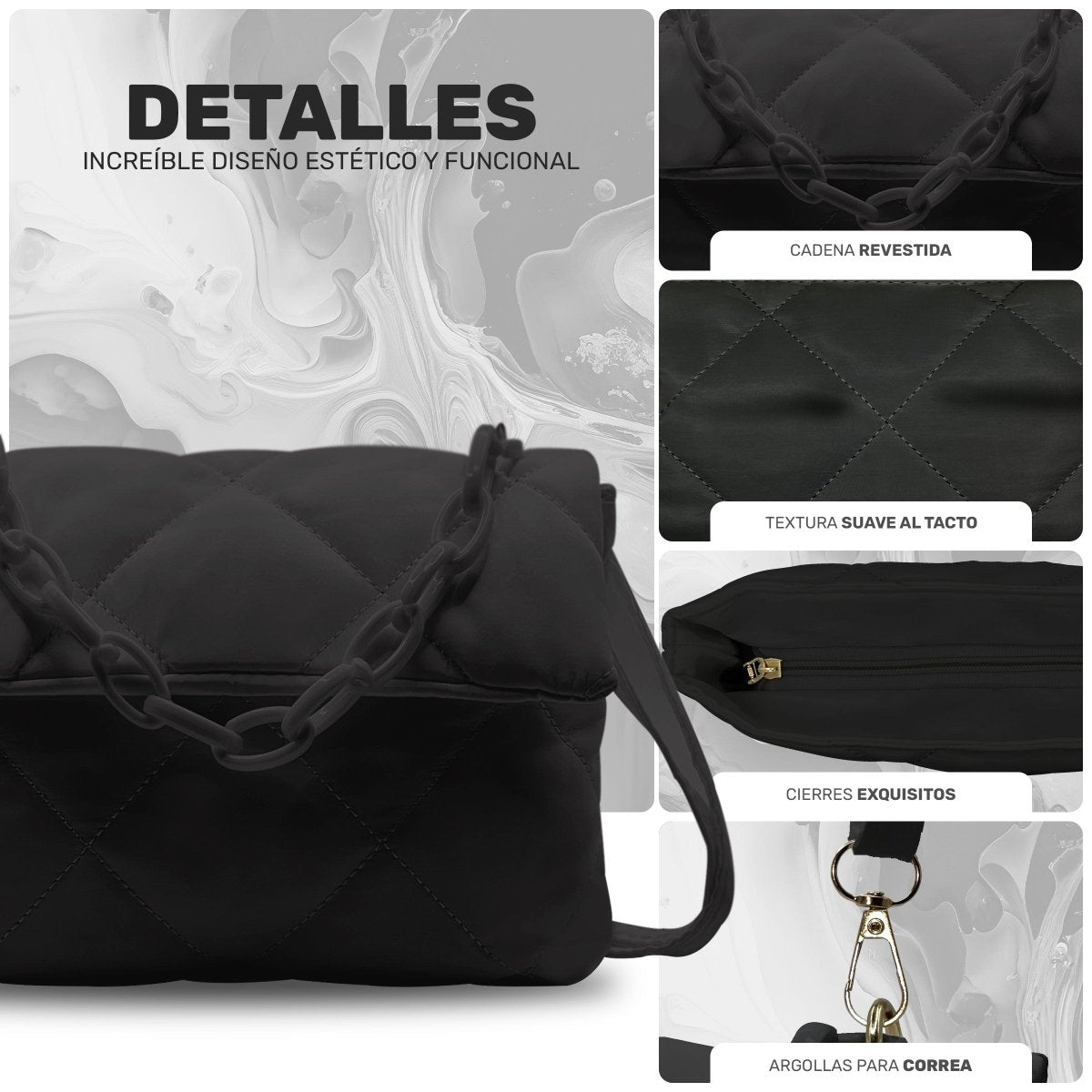 Bolso Con Correa Ajustable & Diseño Sofisticado Para El Día A Día - ONDASHOPMX