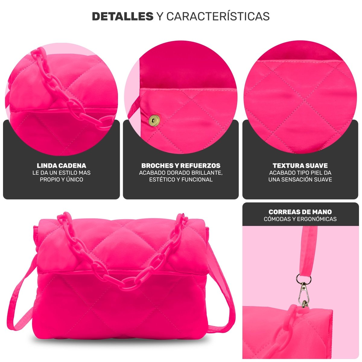 Bolso Con Correa Ajustable & Diseño Sofisticado Para El Día A Día - ONDASHOPMX