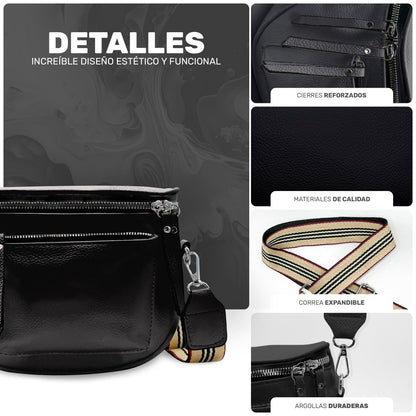 Bolso Crossbody Compacto Con Correa Ajustable & Diseño Moderno - ONDASHOPMX