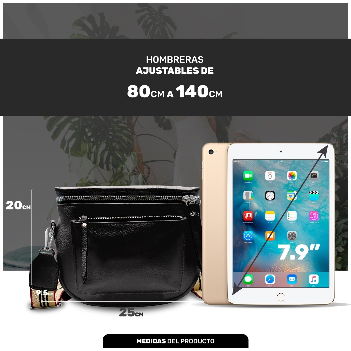 Bolso Crossbody Compacto Con Correa Ajustable & Diseño Moderno - ONDASHOPMX