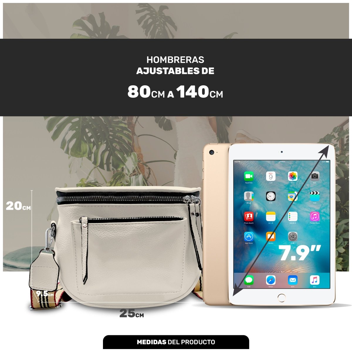 Bolso Crossbody Compacto Con Correa Ajustable & Diseño Moderno - ONDASHOPMX