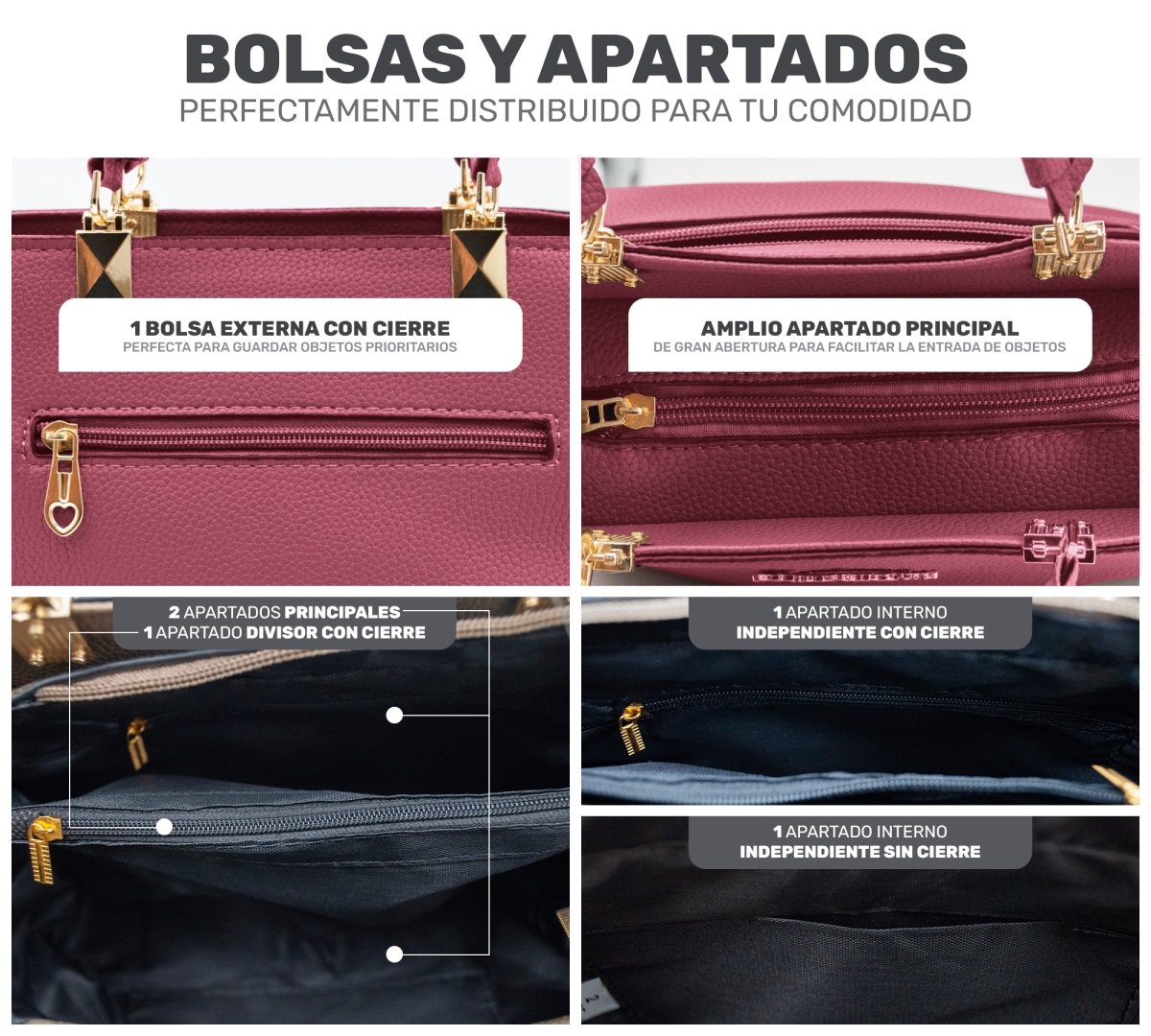 Bolso de Mano Con Llavero Decorativo & Diseño Sofisticado - ONDASHOPMX